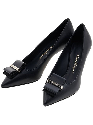 Double bow pumps WINNIE 70 NERO 0754494 - SALVATORE FERRAGAMO - BALAAN 1