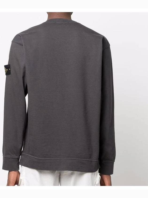 Wappen Patch Cotton Sweatshirt Dark Grey - STONE ISLAND - BALAAN 4