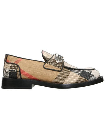 Studded Check Loafers Beige - BURBERRY - BALAAN 1