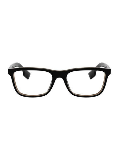 Eyewear Check Multilayer Rectangle Eyeglasses Black - BURBERRY - BALAAN 1