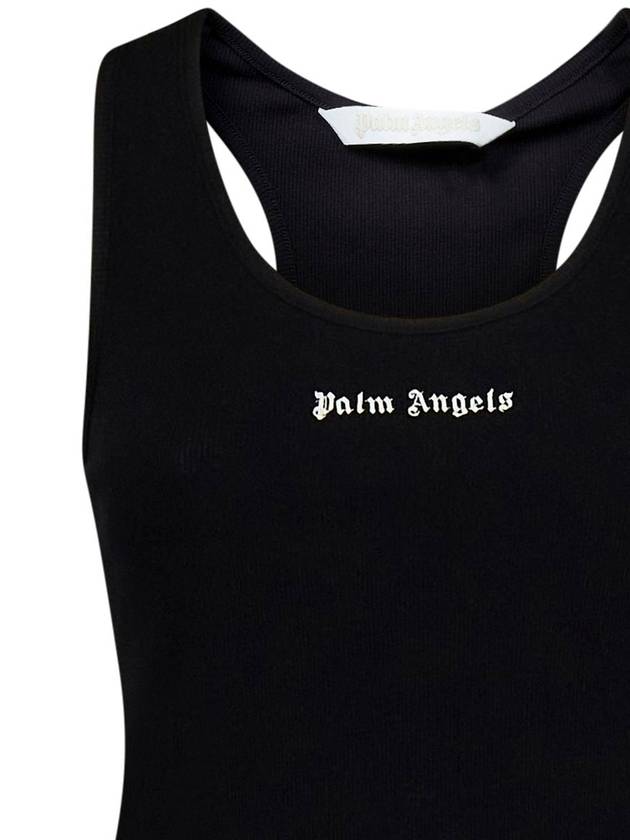 Black White Cotton Blend Top PWAC020F23FAB0011003 B0560956957 - PALM ANGELS - BALAAN 5