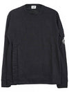 Men's Light Fleece Lens Wappen Pocket Sweatshirt Black - CP COMPANY - BALAAN.