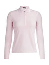 Striped Neck Zipper Polo T-Shirt GLP000001 BLUSH - J.LINDEBERG - BALAAN 2