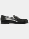 Brushed Leather Loafers Black - PRADA - BALAAN 3