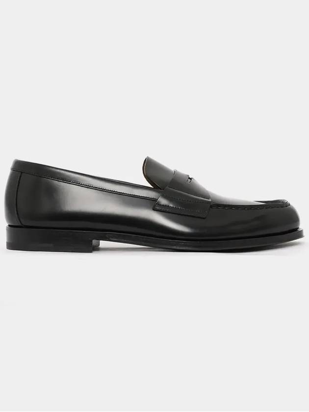 Brushed Leather Loafers Black - PRADA - BALAAN 3