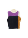 PLAN C Color Block Mock Neck Knit Vest GLCME52GH0 FW009 Z3173 - ETC - BALAAN 1