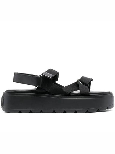 Leather Unique Strap Sandals Black - VALENTINO - BALAAN 2