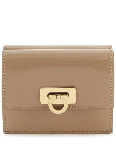 Salvatore Gancini Compact Halfwallet Beige - SALVATORE FERRAGAMO - BALAAN 2