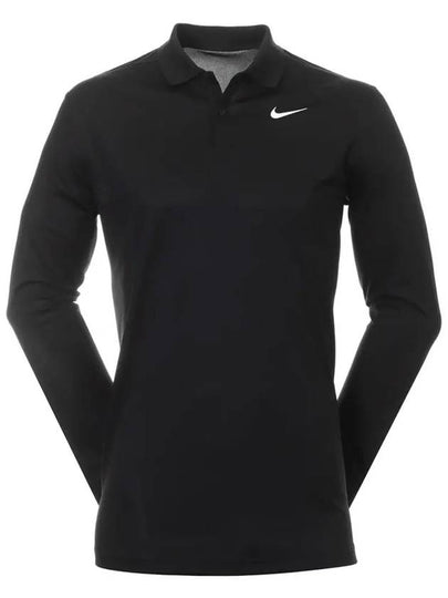 Dri Fit Victory Long Sleeve Polo Shirt Black - NIKE - BALAAN 2