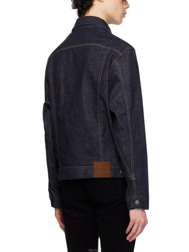 Cotton Denim Jacket Blue - TOM FORD - BALAAN 4