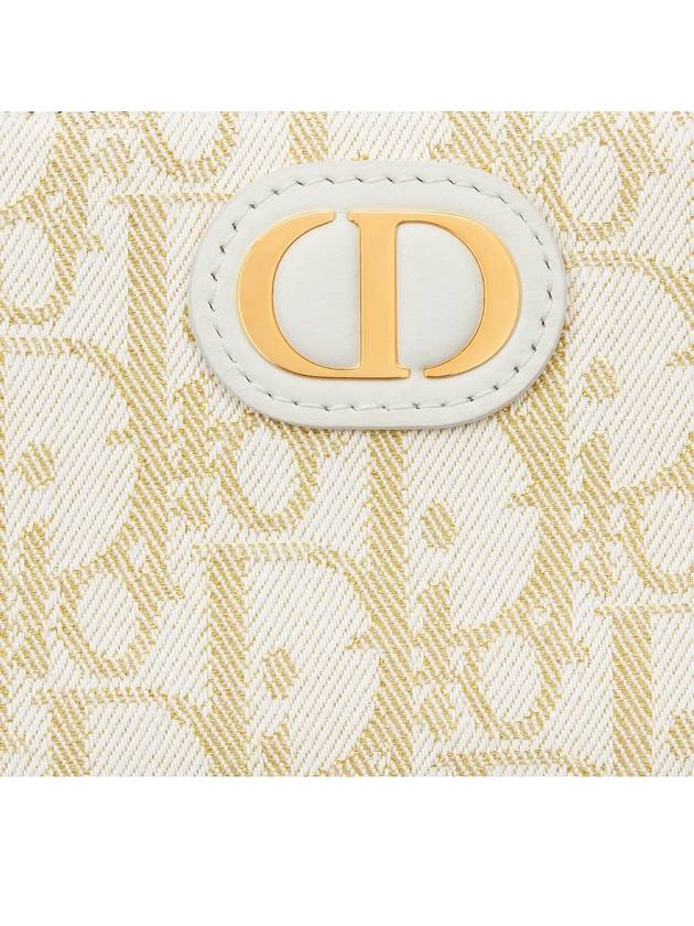 30 Montaigne Dahlia Half Wallet Gold Ivory - DIOR - BALAAN 7