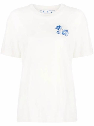 Floral Arrow Short Sleeve T-Shirt White - OFF WHITE - BALAAN 1