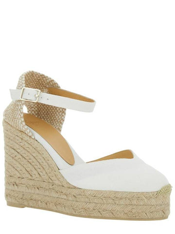 'Chiarita' Closed Toe Espadrilles In White And Beige Canvas Woman - CASTANER - BALAAN 1