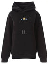 Embroidered ORB Logo Cotton Hoodie Black - VIVIENNE WESTWOOD - BALAAN 2