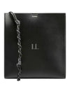 Tangle Medium Leather Cross Bag Black - JIL SANDER - BALAAN 2