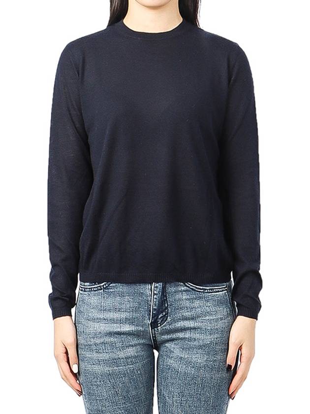 Women's Marmo Cashmere Knit Top Navy - MAX MARA - BALAAN 2