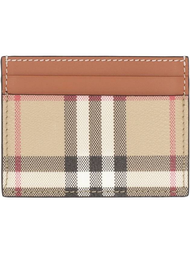 Check Card Wallet Beige - BURBERRY - BALAAN 3