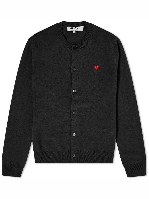 Women's Small Red Wappen Cardigan P1 N079 1 Black - COMME DES GARCONS PLAY - BALAAN 1