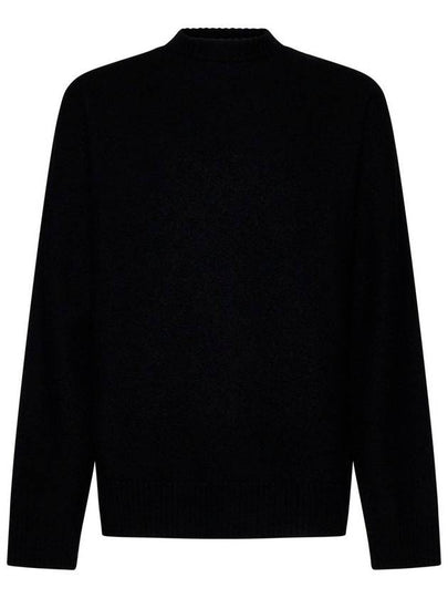 Crewneck Wool Knit Top Black - JIL SANDER - BALAAN 2