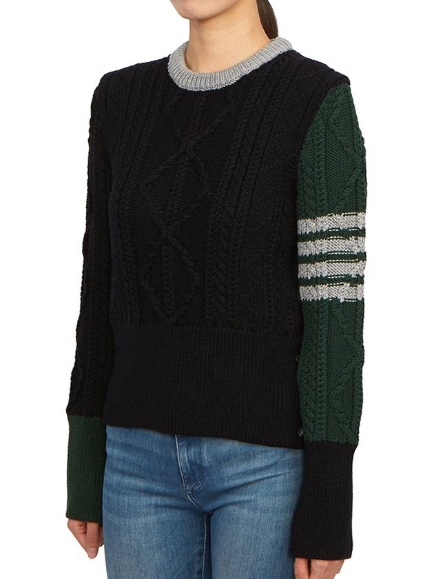 Fun Mix Cable Knit Top - THOM BROWNE - BALAAN 3