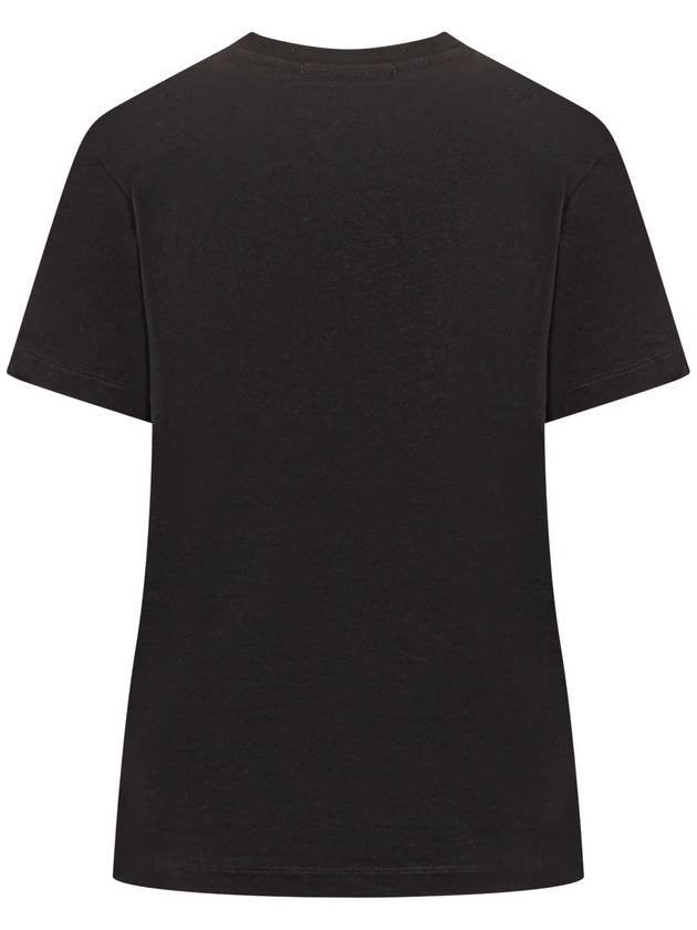 Glitter Brushed Logo Short Sleeve T-shirt Black - MSGM - BALAAN 3