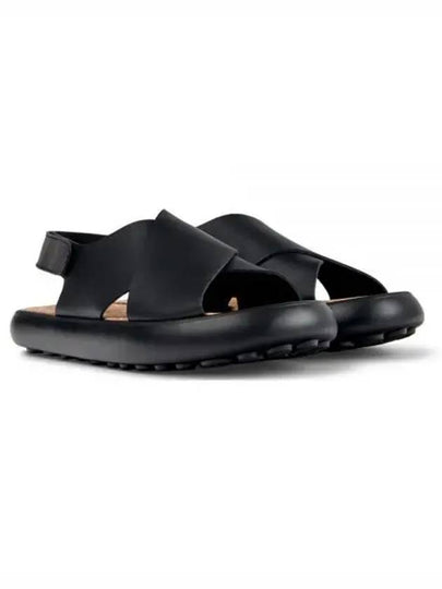 Pelotas Cross Strap Leather Sandals Black - CAMPER - BALAAN 2