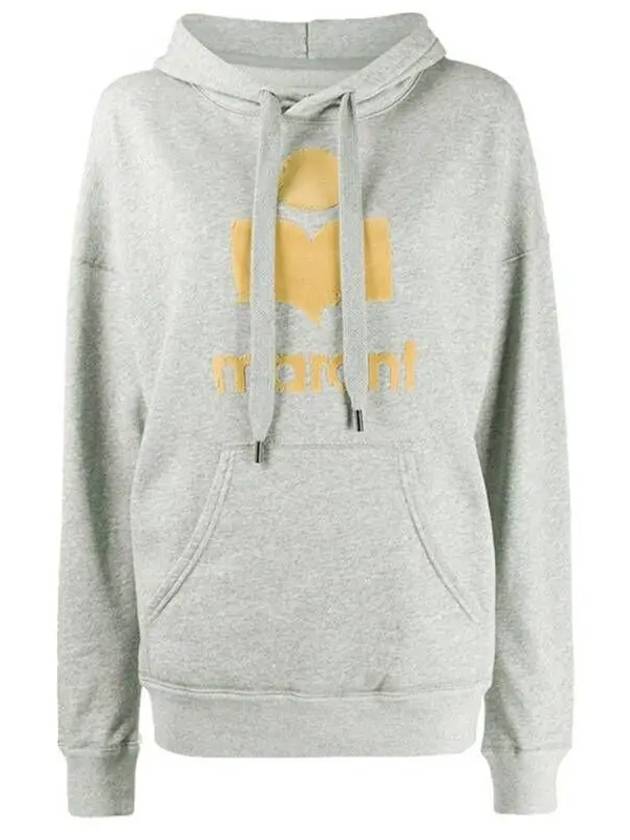 Mansel Velor Logo Hoodie Grey - ISABEL MARANT - BALAAN 2