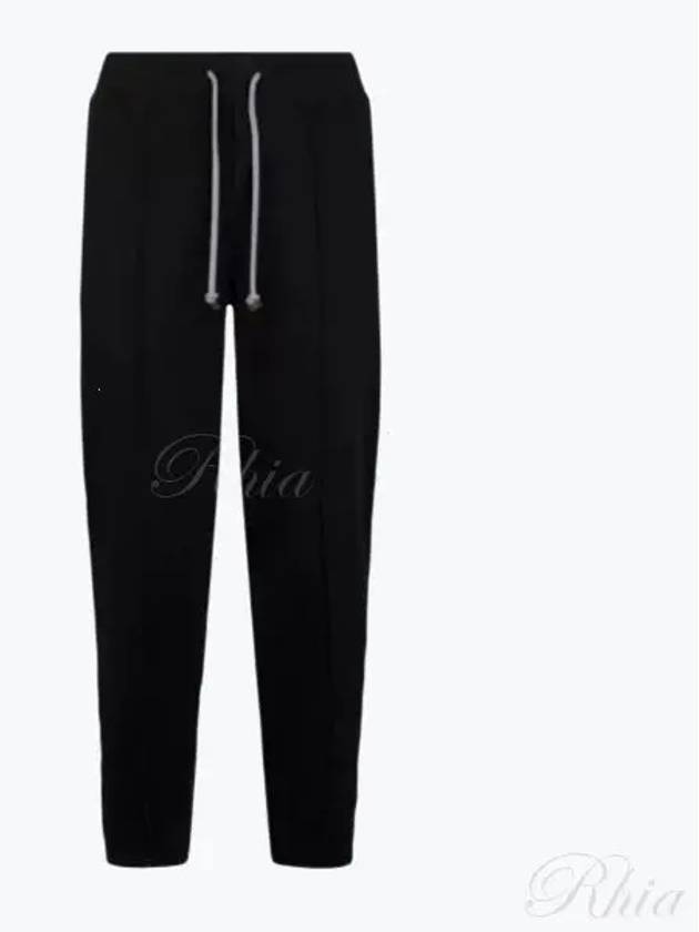 Men's Techno Fleece Cotton Track Pants Black - BRUNELLO CUCINELLI - BALAAN 2