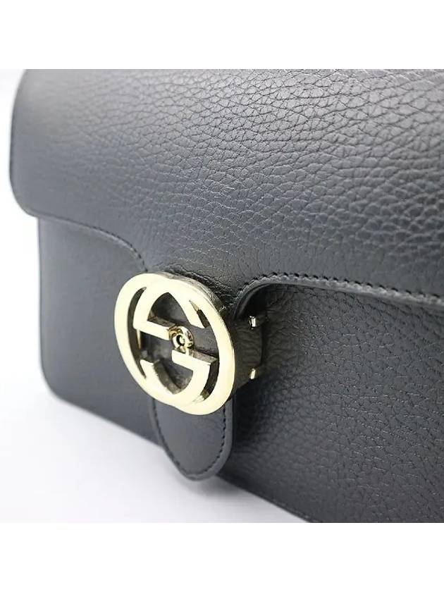 510304 GG logo black interlocking chain shoulder and crossbag - GUCCI - BALAAN 4