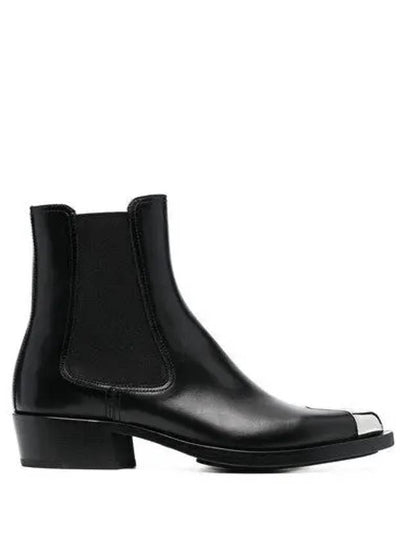 Metal Toe Cap Middle Boots Black - ALEXANDER MCQUEEN - BALAAN 2