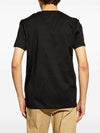 Double Logo Patch Round Short Sleeve T-Shirt Black - MONCLER - BALAAN 5