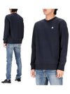 Men's Greyfield Crew Neck Cotton Sweatshirt Navy - MOOSE KNUCKLES - BALAAN 2