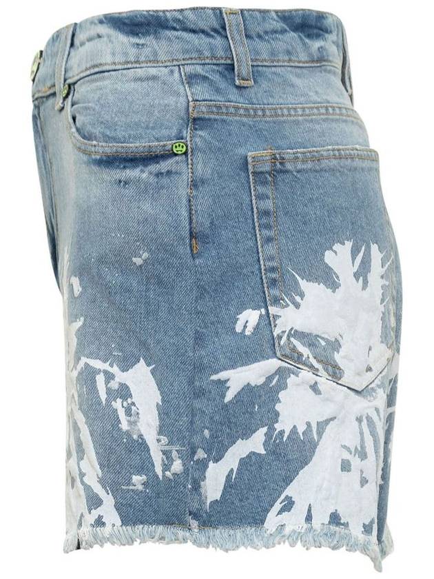 Barrow Jeans Shorts With Textured Print - CLAIRE BARROW - BALAAN 3