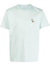 Dressed Fox Patch Classic Short Sleeve T-Shirt Blue Haze - MAISON KITSUNE - BALAAN 1