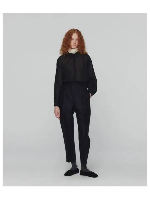 AMOMENTO WOOL SILK STRUCTURE PANTS - ANDTHEOTHER - BALAAN 1