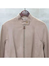 Smith Market Beige Leather Jacket Women s Clothing - HERMES - BALAAN 2