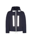 Marina Rubber Wax Poplin Hooded Down Jacket Navy - STONE ISLAND - BALAAN 2