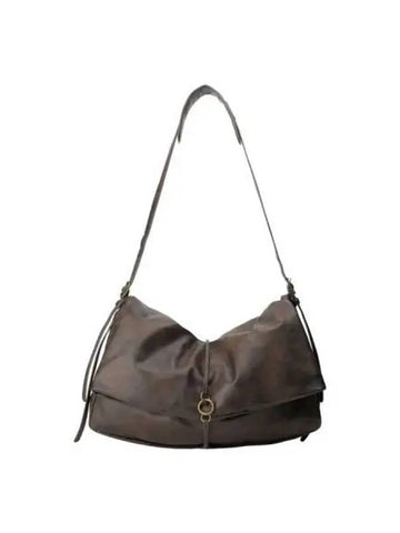 Folded Slouchy Bag Deep Brown - SCULPTOR - BALAAN 1