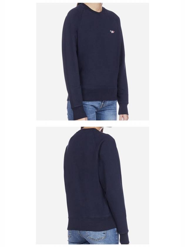 Tricolor Fox Patch Adjusted Sweatshirt Navy - MAISON KITSUNE - BALAAN 6