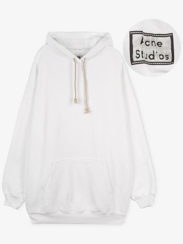 Back Label Patch Hooded Top White - ACNE STUDIOS - BALAAN 2