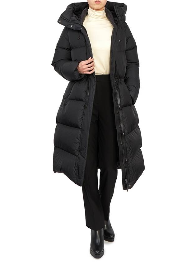 ISHANI BLACK Women s Hooded Long Down Coat Loose Fit - MACKAGE - BALAAN 9