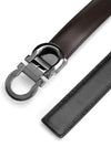 Gancini Reversible Leather Belt Black Dark Brown - SALVATORE FERRAGAMO - BALAAN 5