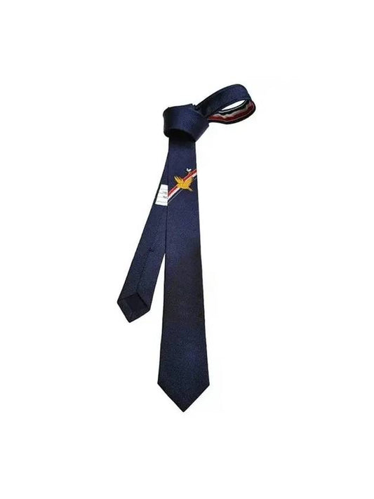 Bird Classic Silk Tie Navy - THOM BROWNE - BALAAN 1