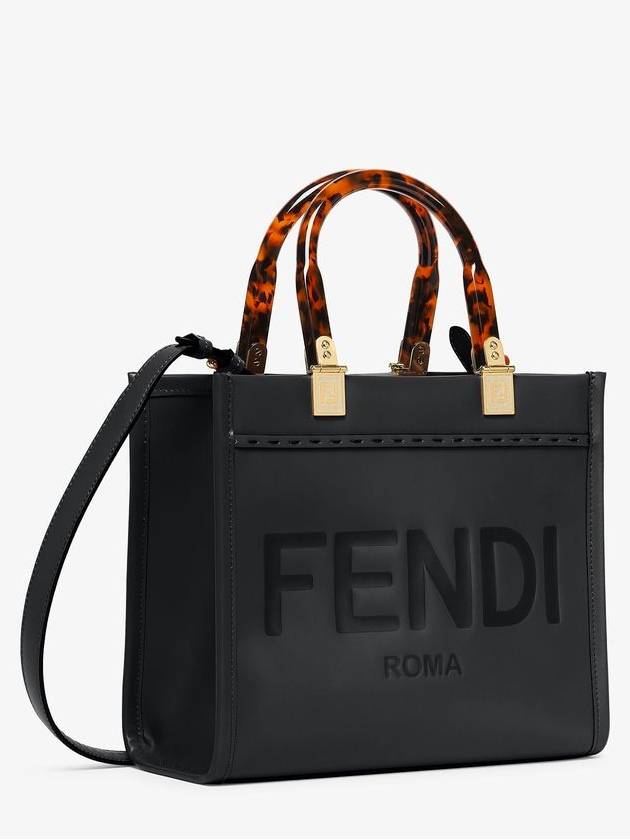 Sunshine Small Leather Tote Bag Black - FENDI - BALAAN 3