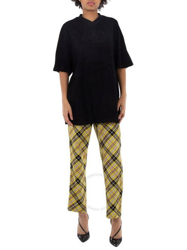 Burberry Cropped Check Technical Wool Tailored Trousers, Brand Size 6 (US Size 4) - BURBERRY - BALAAN 1