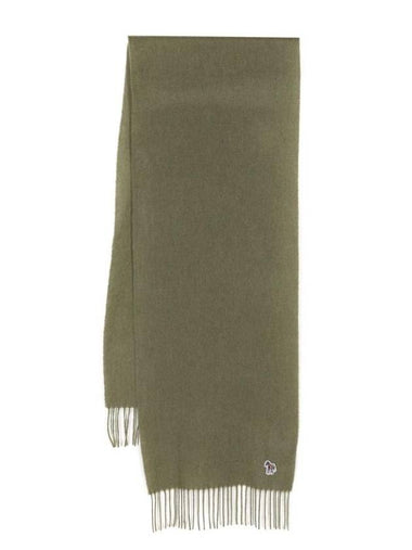 Zebra Patch Wool Muffler Khaki - PAUL SMITH - BALAAN 1