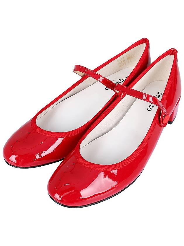 Women's Rose Mary Jane Middle Pumps Red - REPETTO - BALAAN 3