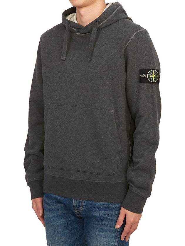 Signature Logo Patch Hoodie Grey - STONE ISLAND - BALAAN 3