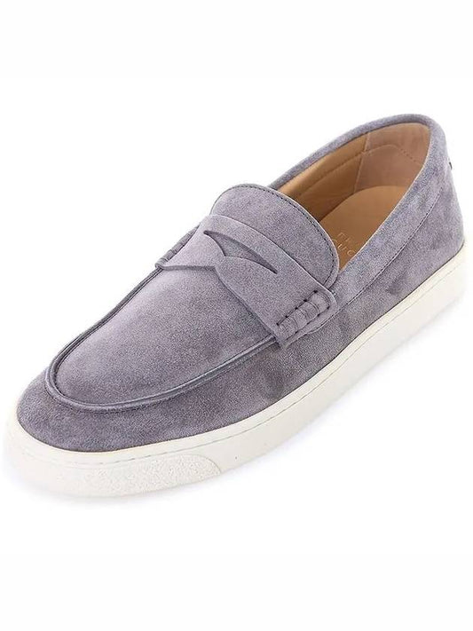 Suede Penny Loafer Gray - BRUNELLO CUCINELLI - BALAAN.