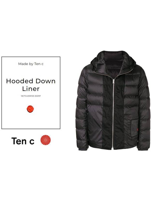 Reversible Hooded Padding Jacket Black - TEN C - BALAAN 3